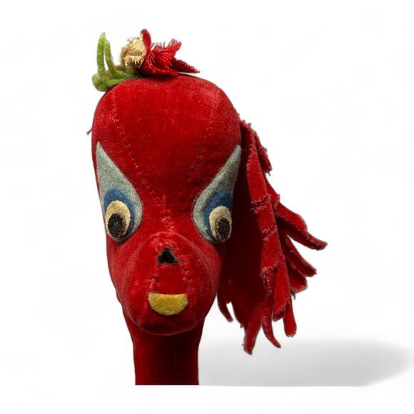 Vintage Dakin Dream Pets Red Poodle Dog Puppy Stuffed Velvet 9" Japan Collector - Picture 3 of 13